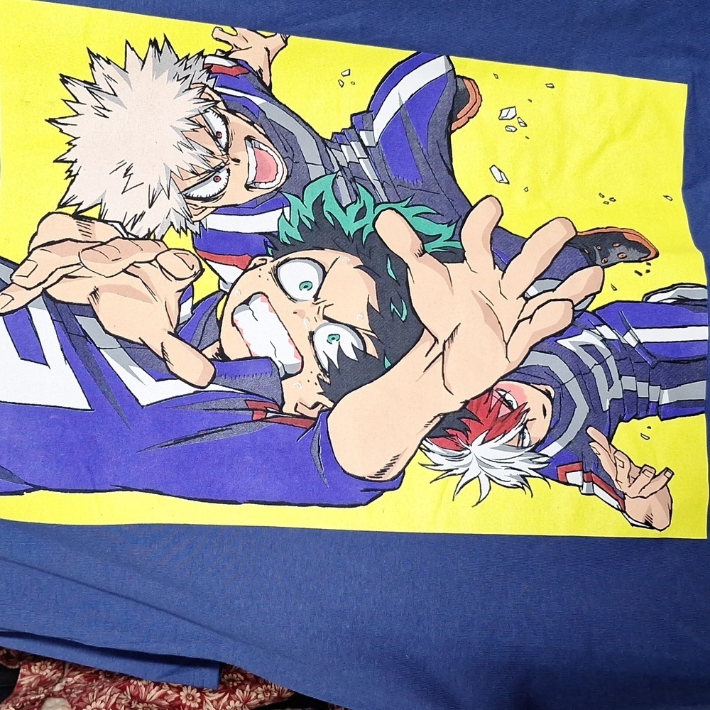 MY HERO ACADEMIA BLUE T-SHIRT SIZE LARGE LOOTCRATE - Picture 2 of 3
